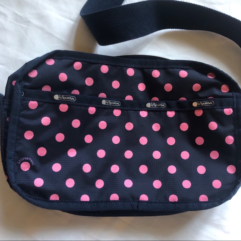 LeSportsac polka dot crossbody bag!